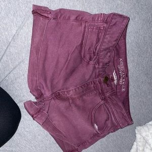 AMERICAN EAGLE BURGUNDY SHORTIES💜